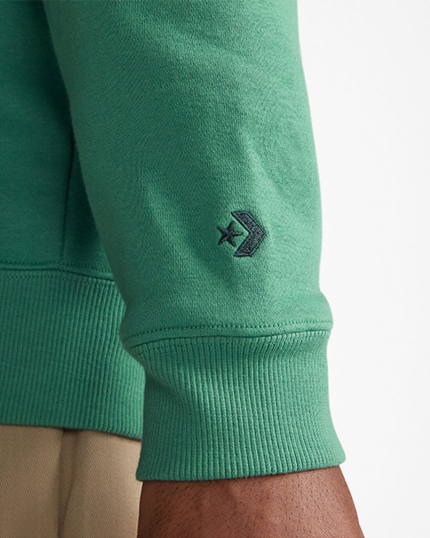 Moletom Com Capuz Converse CONS Fleece Pullover Masculino Verdes | PT U0359T8